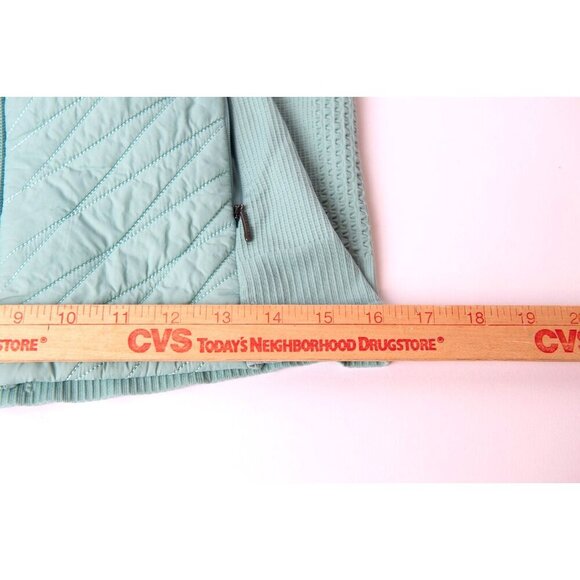 Athleta Sz S Quilted Lightweight Jacket Women Full Zip Mint Green - Picture 12 of 12